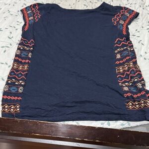 Lucky Brand Women's Short Sleeve Embroidered Tee